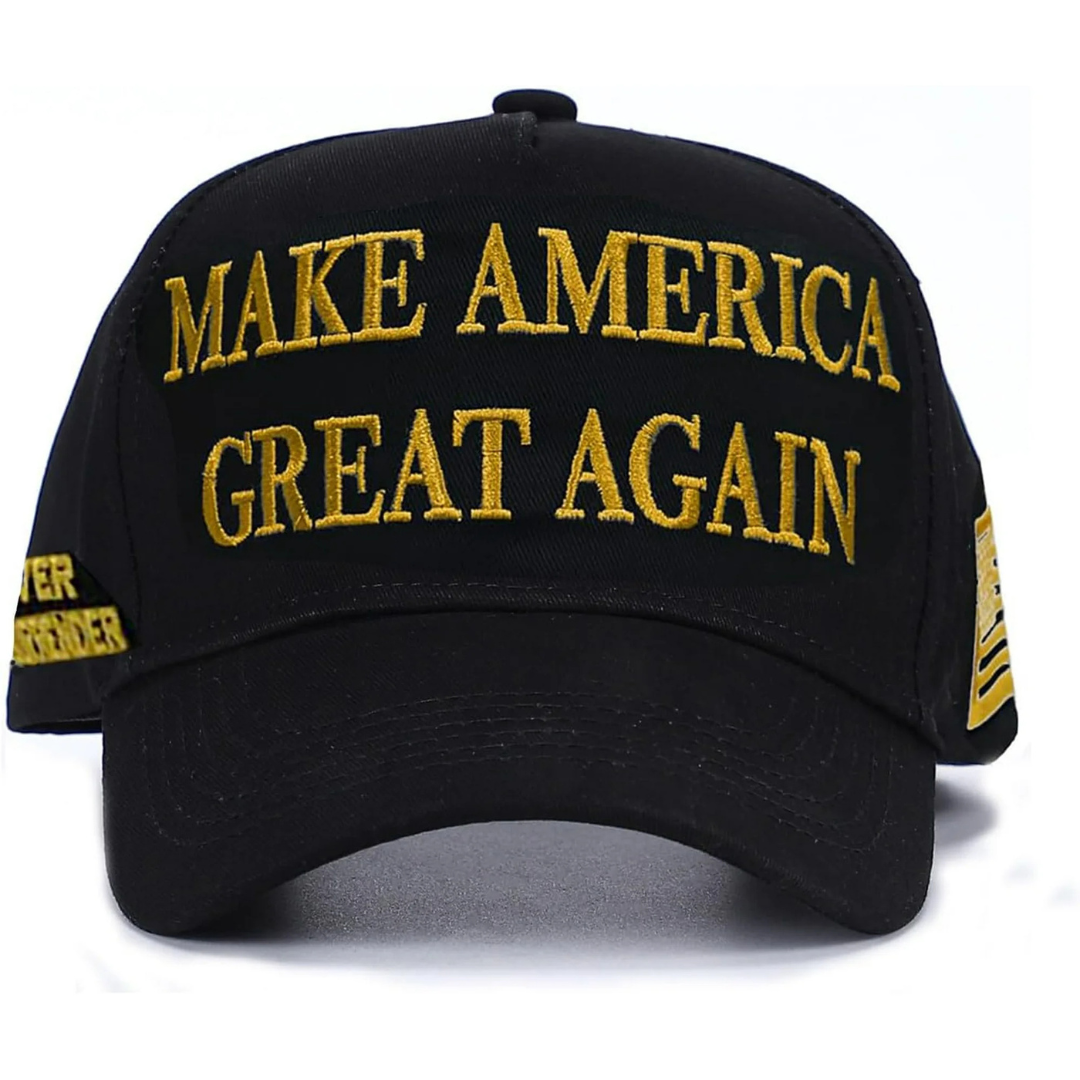 Premium Dark MAGA Hat - Gold Edition