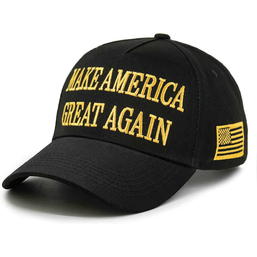Premium Dark MAGA Hat - Gold Edition
