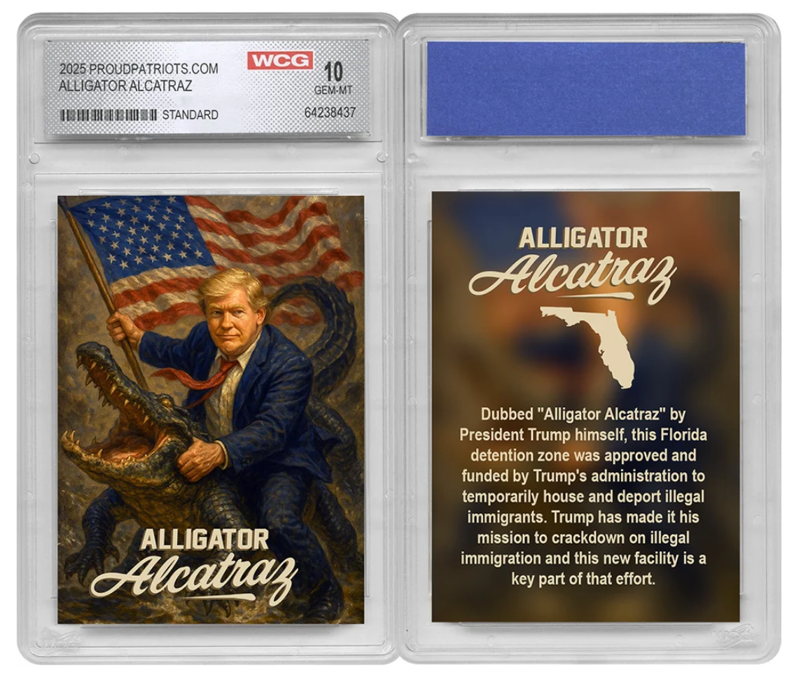 Alligator Alcatraz Collectible Trading Card (Professionally Graded GEM-MT 10