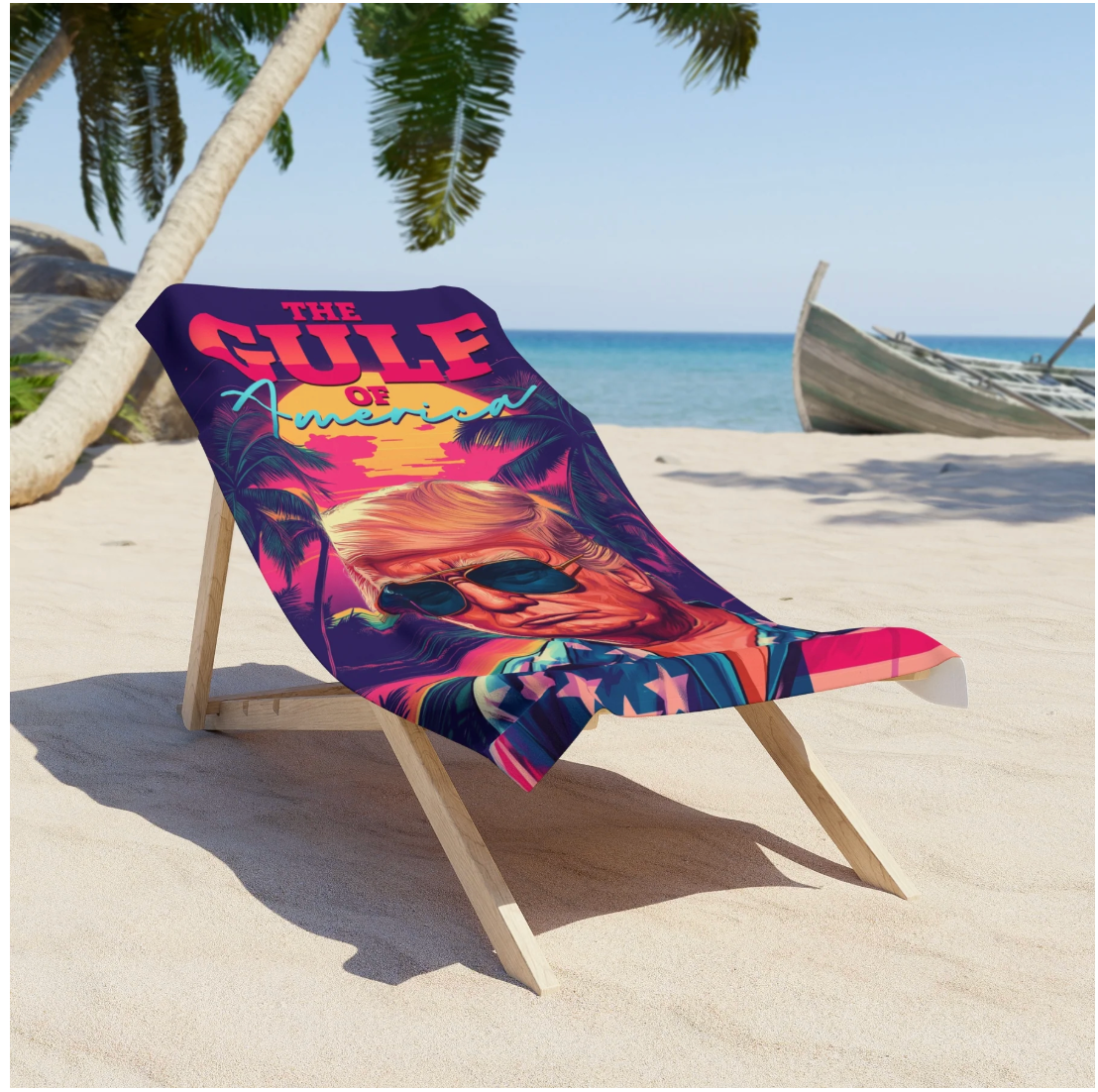 Gulf of America Vintage-Style Beach Towel