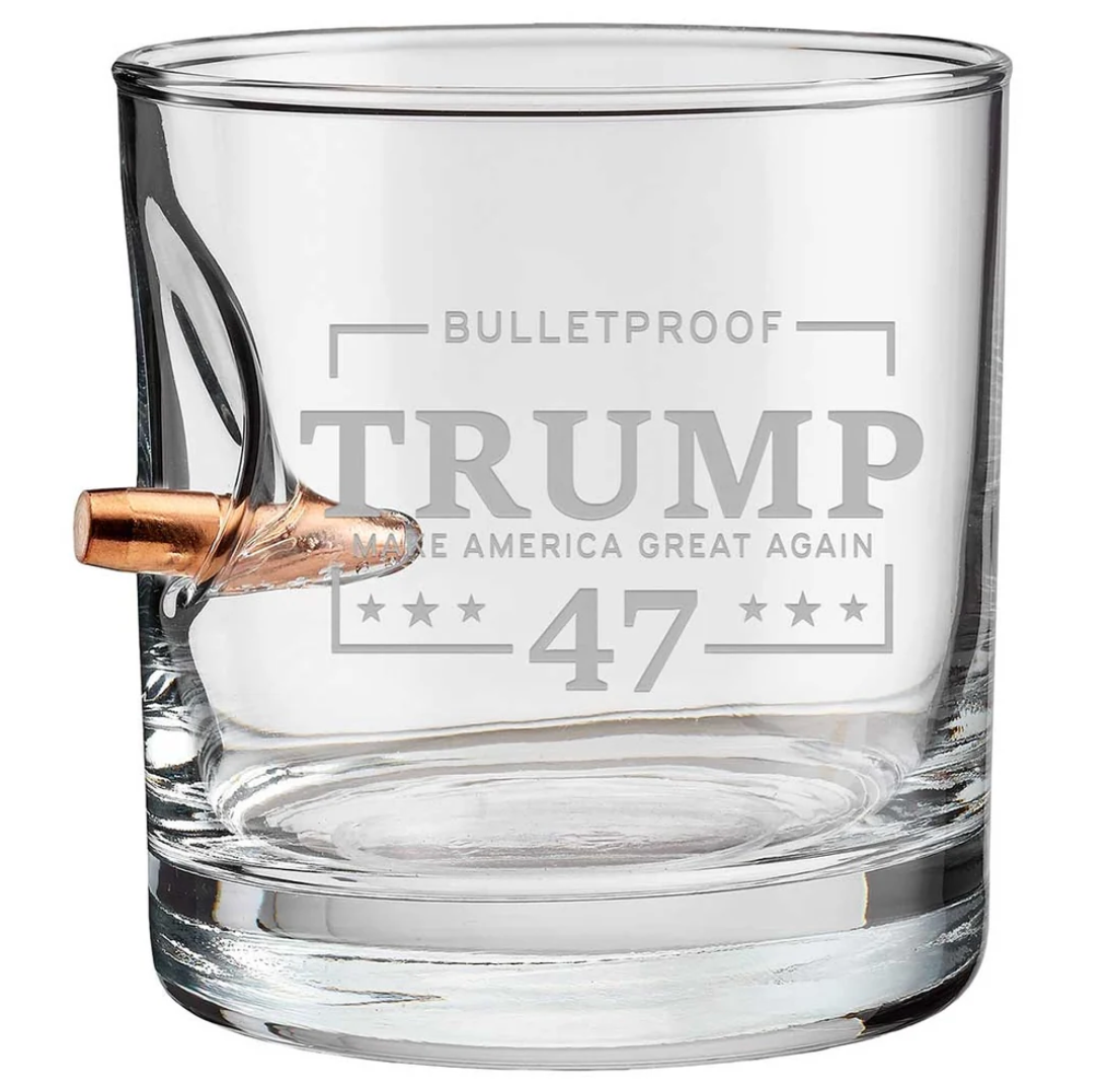 Bulletproof Trump 47 Whiskey Glass