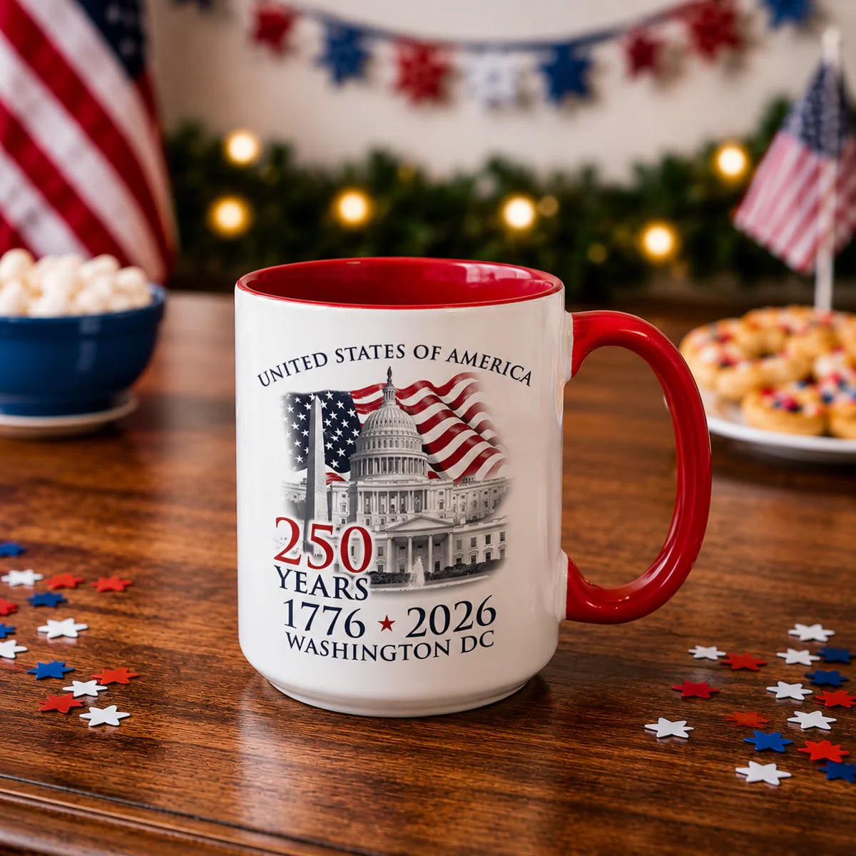 USA 250 Years Washington DC Ceramic Mug