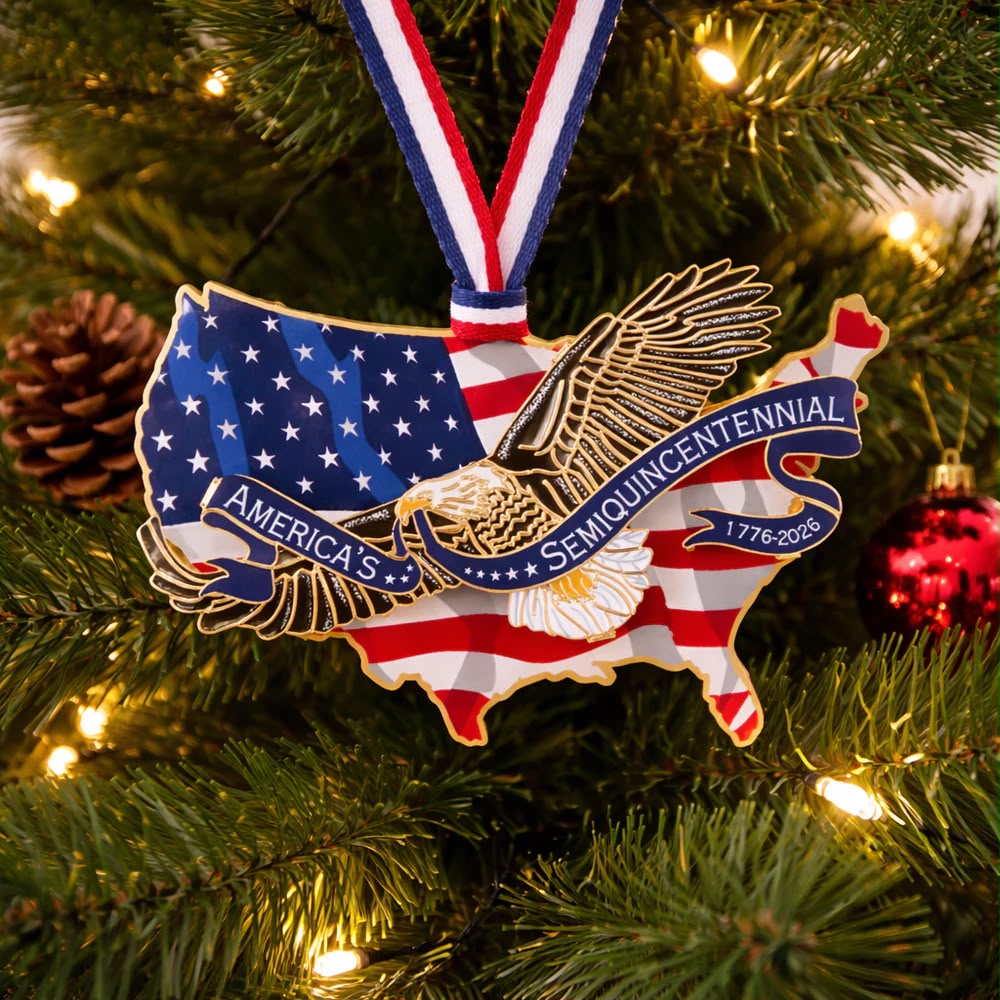 America 250th Anniversary Eagle Semiquincentennial Ornament