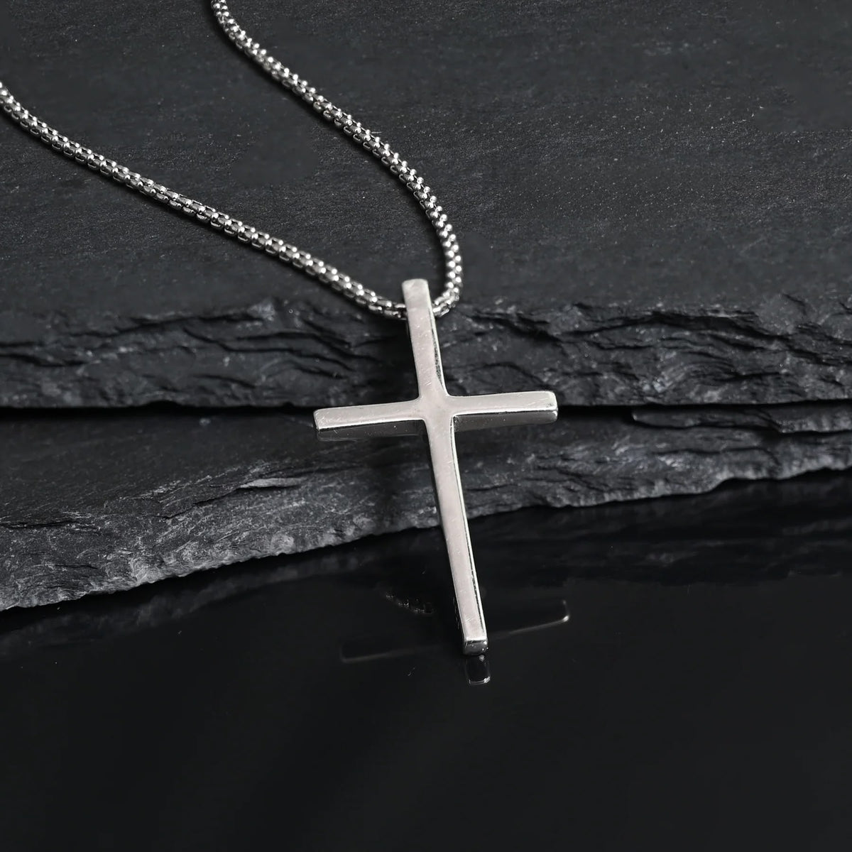 Silver Cross Pendant Necklace