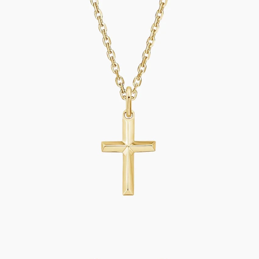 Gold Cross Pendant Necklace