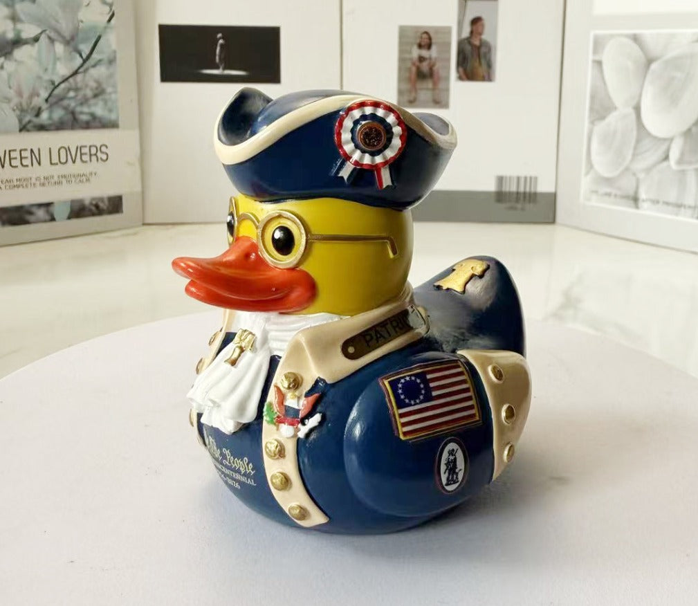 Patriotic Colonial Duck Figurine