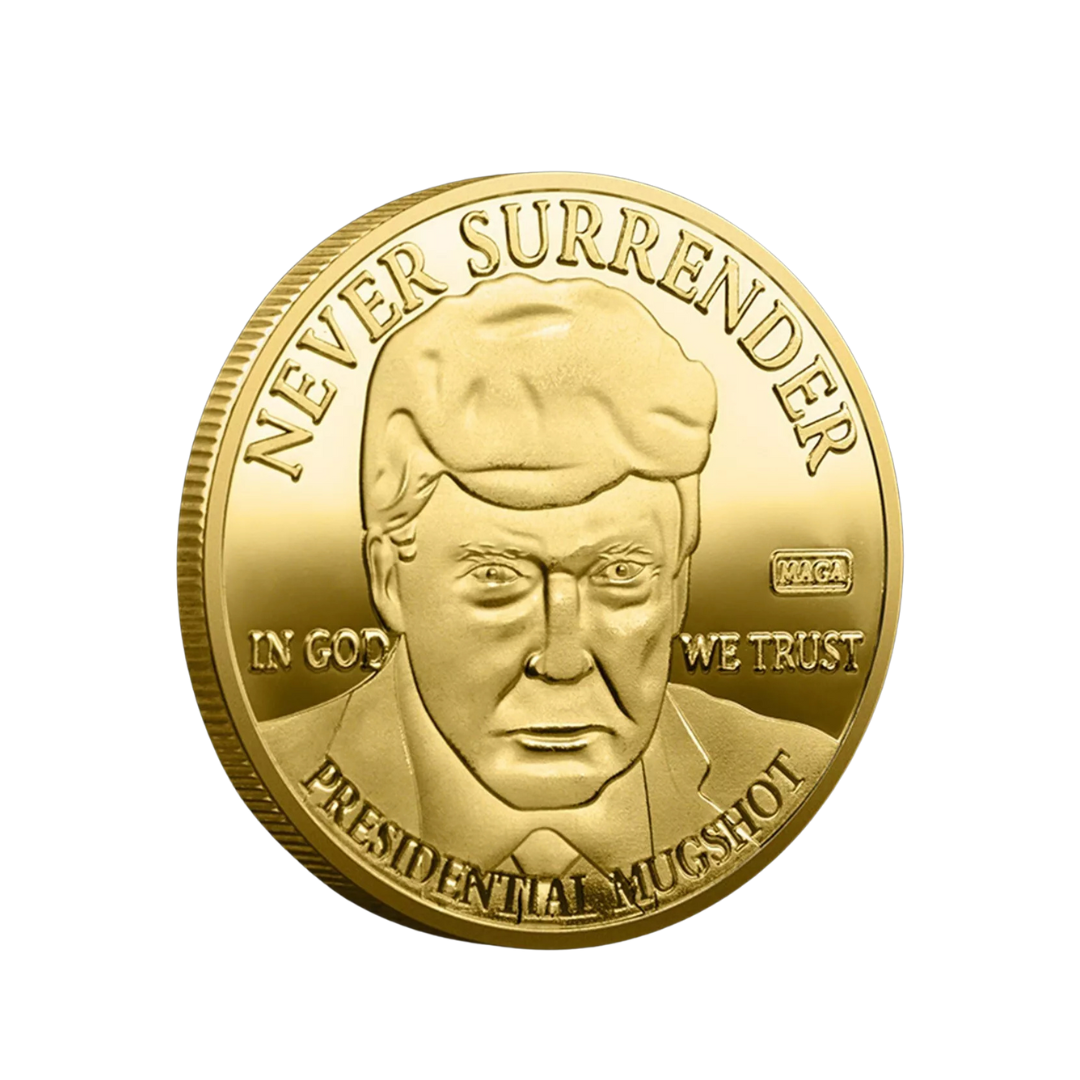 Trump "NEVER SURRENDER" Commemorative Gold Coin