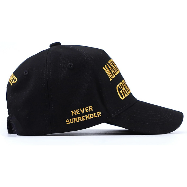 Premium Dark MAGA Hat - Gold Edition
