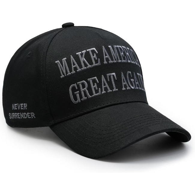 Premium Dark MAGA Hat - Silver Edition