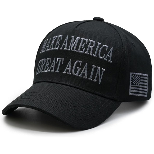 Premium Dark MAGA Hat - Silver Edition