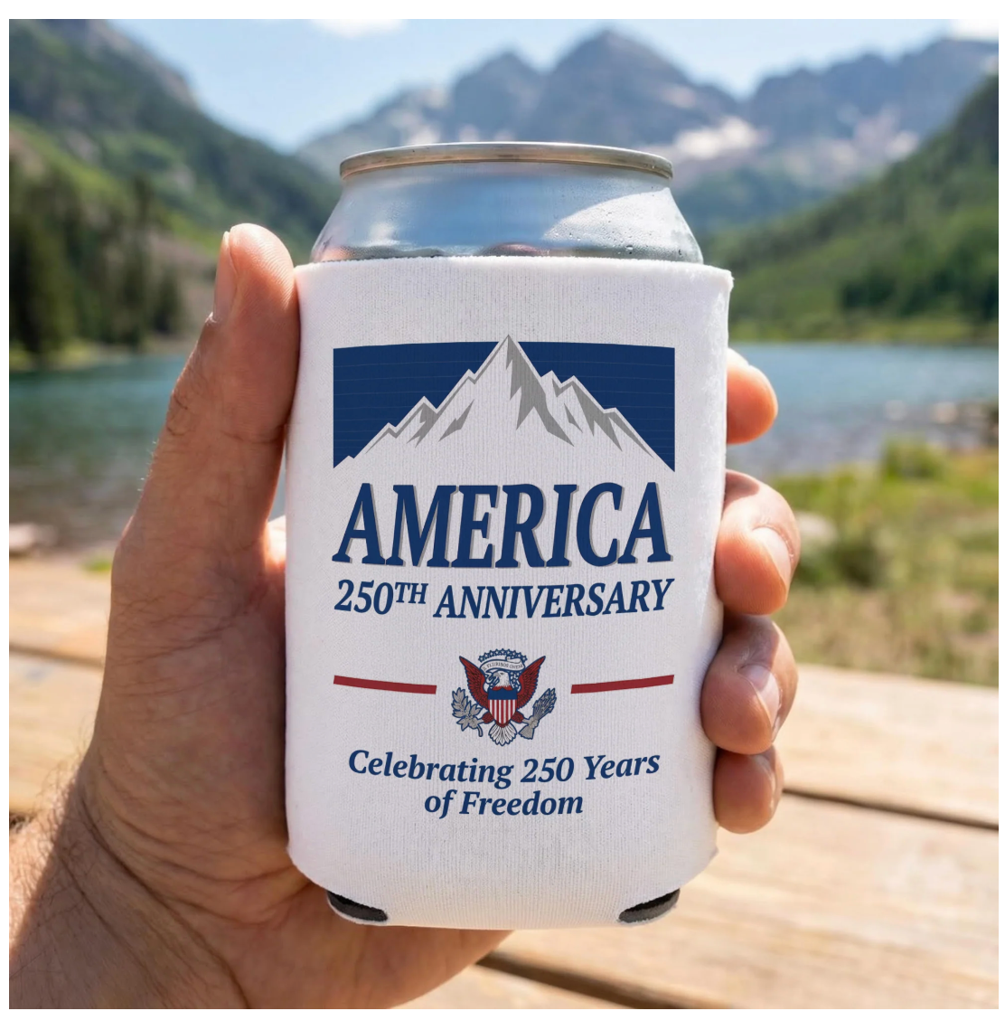 America’s 250th Mountain Beer Parody Koozie
