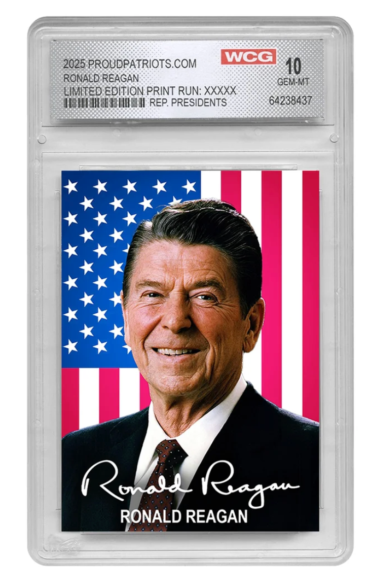 40th President Ronald Reagan | Republican Presidents Trading Card Collection | Graded Gem Mint