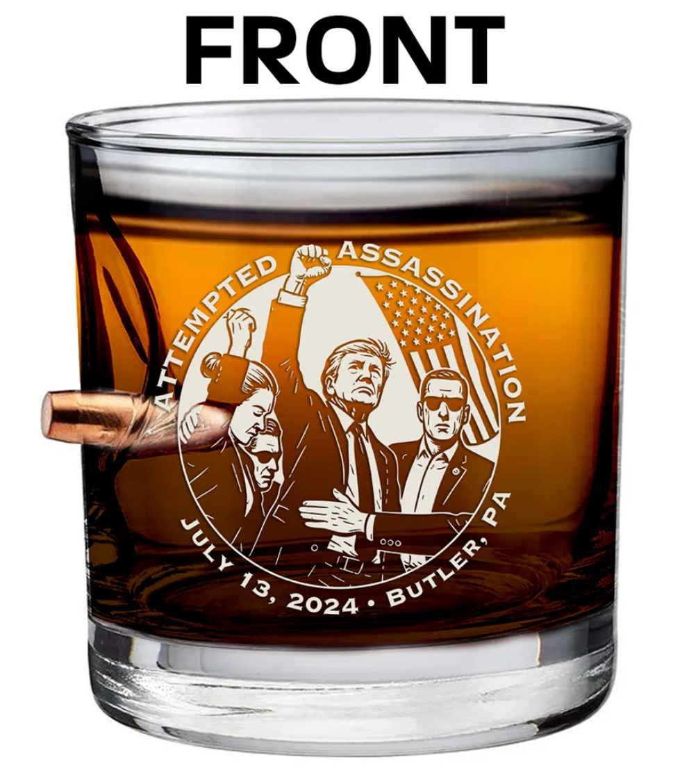 Bulletproof Trump Inauguration Whiskey Glass