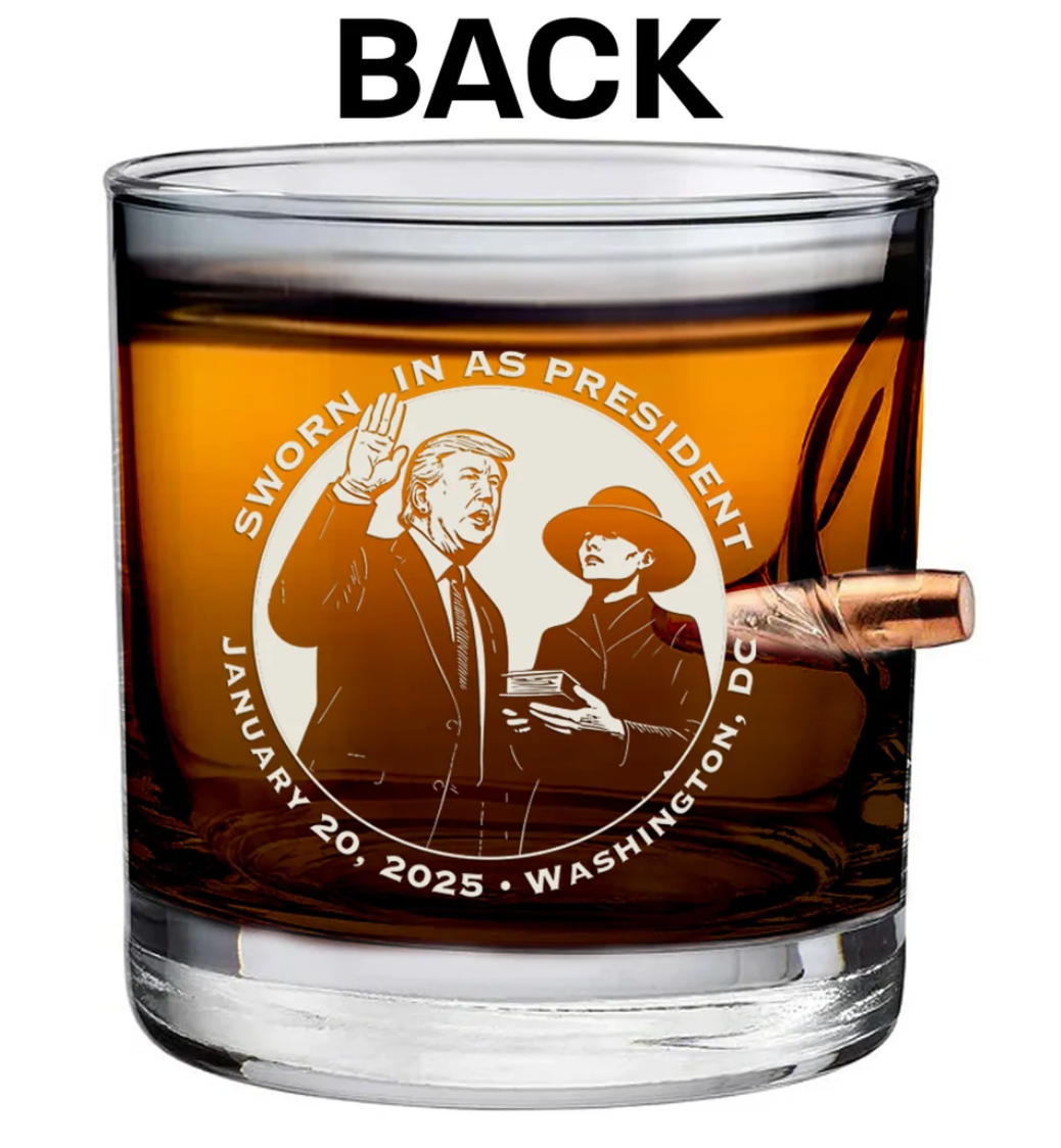 Bulletproof Trump Inauguration Whiskey Glass