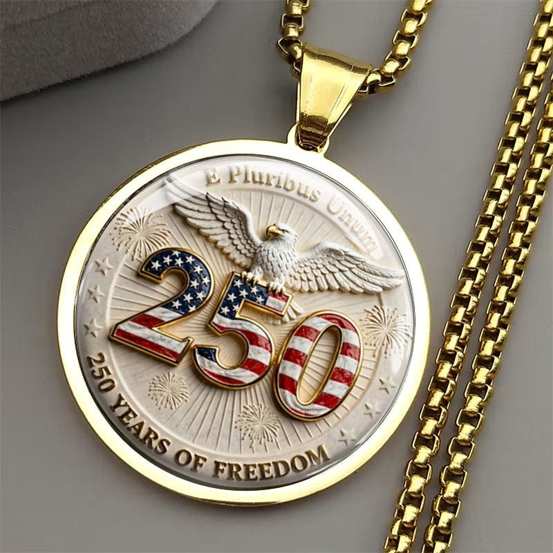 250 Years of Freedom Eagle Pendant Necklace