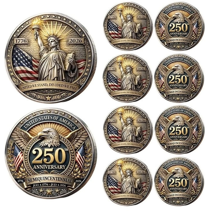 USA 250th Anniversary Liberty & Eagle Commemorative Coin