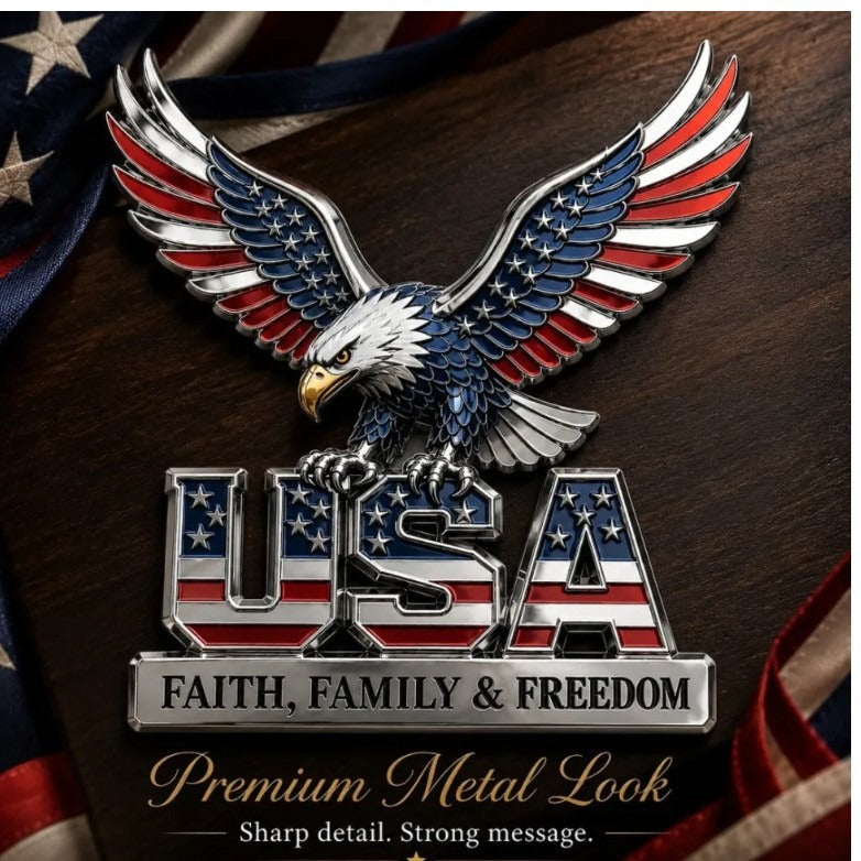We The People Patriotic Eagle Emblem