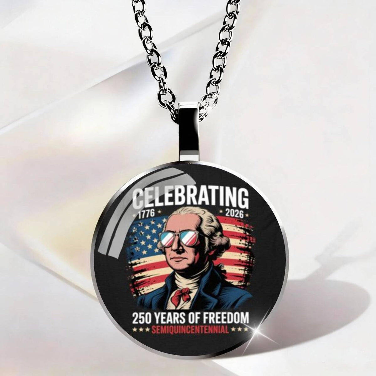 George Washington 250 Years of Freedom Pendant Necklace