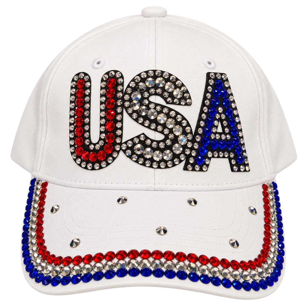 Rhinestone USA Hat
